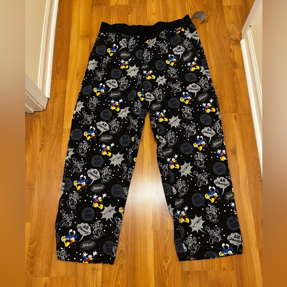 NWT Disney Size L Men’s Unisex Donald Duck Pajama Lounge Pants